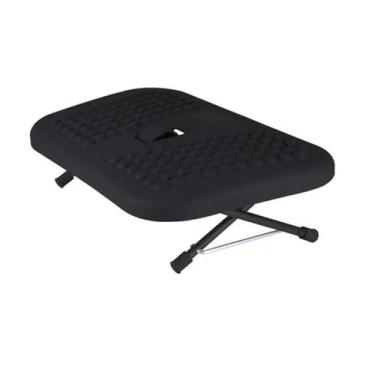 Imagem de Apoio para os pés Ergonômico com Roldana e Massageador PRETO - Resolve