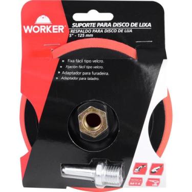 Imagem de Suporte para disco de lixa com tiras autocolantes 5" M14 worker