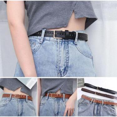 Imagem de Cinto Ajustável de material sintético Calças Jeans Vestidos Moda Femin