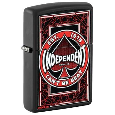 Imagem de Zippo Isqueiro de bolso preto fosco design Independent Trucks
