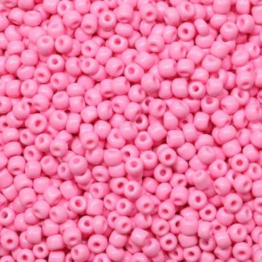 Imagem de LEECOON Contas de semente de cor rosa de 4 mm, 100 gramas, cerca de 1300 peças, tamanho 6/0, pequenas contas de sementes para fazer colar, pulseira, brinco, joias