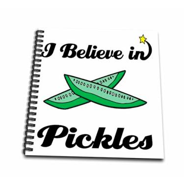 Imagem de 3dRose Livro de desenho I Believe in Pickles, 20 x 20 cm (db_105464_1)