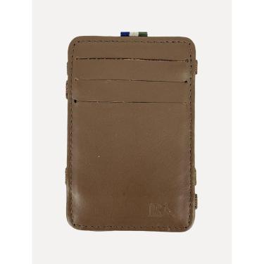 Imagem de Carteira Reserva Masculina Couro Neutral Mágica Marrom-Masculino