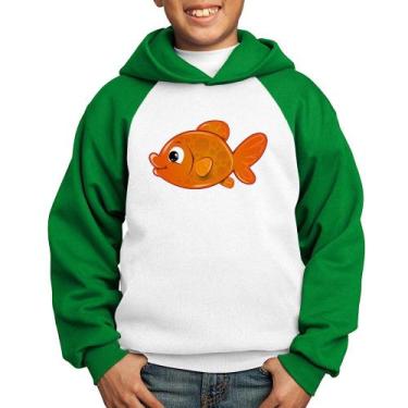 Imagem de Moletom Infantil Peixinho Brinquedo - Foca na Moda, Branco, Verde, 2