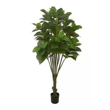 Imagem de Planta Árvore Artificial Ficus Elástica Real Toque Verde 1,8m - FLORES