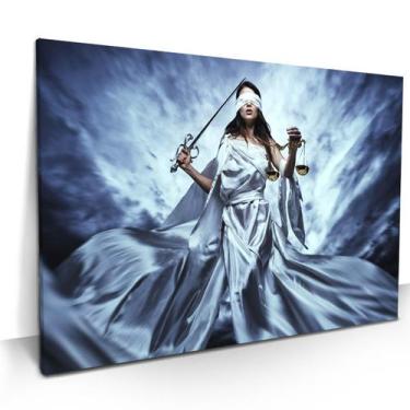 Imagem de Quadro Themes Deusa da Justiça Sala  90x60 Escritório Grande - IQ Quad