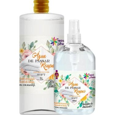 Imagem de Água de Passar Roupas Cheiro Soft 500ml + Refil de 1 Litro - Tropical 