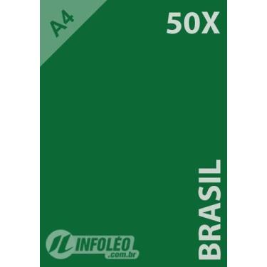 Imagem de 50 Folhas Papel Color Plus Brasil (Verde Bandeira) A4 180g