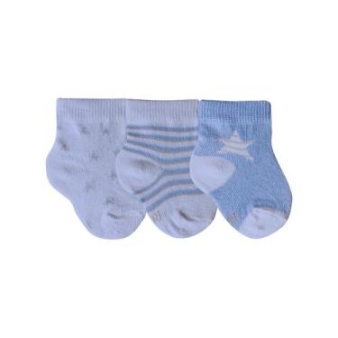 Imagem de Kit 3 Meias Maternidade Enxoval Chá do Bebê Recém Nascido Algodão - Ro