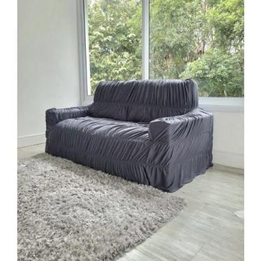 Imagem de Capa Para Sofá Retrátil E Reclinável 2 Lugares Chumbo - BELCAPAS