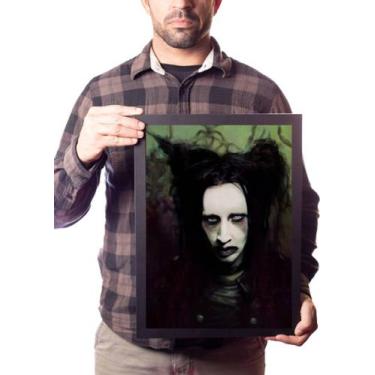 Imagem de Quadro Arte Marilyn Manson Pôster Moldurado - Fanarte