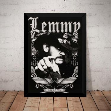 Imagem de Poster Com Moldura Lemmy Motorhead Arte Quadro - Fanarte