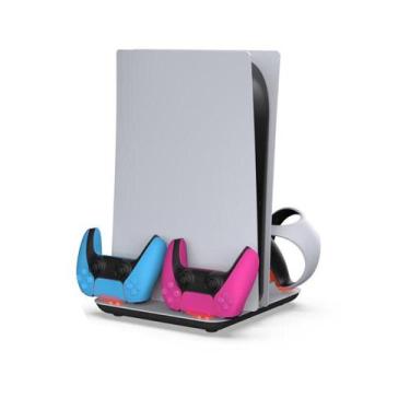 Imagem de Base Cooler Ps5 Slim Suporte Carregamento 2 Controle E Vr2 - PONTO DO 