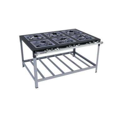 Imagem de Fogão Industrial 6 bocas 40X40 Premium Metalmaq, Gás Natural