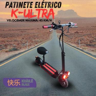 Imagem de Patinete Elétrico K-Ultra 45km/h com Banco 800W Alta Velocidade Dobráv