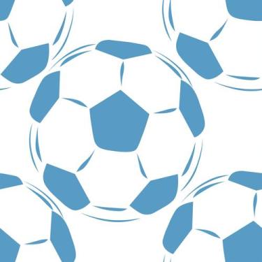 Imagem de Papel De Parede Adesivo Azul Quarto Futebol Bola Jovem - Criptonita, 5