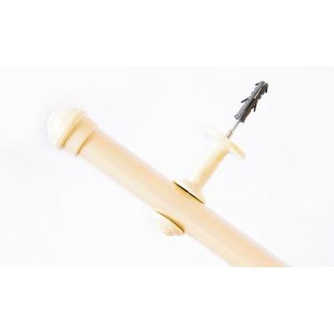 Imagem de Kit Varão Simples Madeira 2 metros 19mm para Cortina  - Visacor Decora