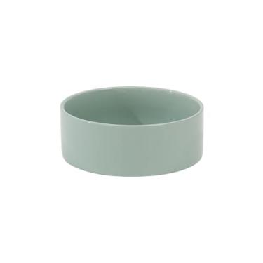 Imagem de Havniva Tigela de cerâmica para cães de 18,5 cm, tigela de comida e água para cães de raça média, alimentador de animais de estimação para substituição (tigela única, verde claro)