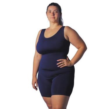 Imagem de Maiô Macaquinho Natação Hidroginástica Azul - OCEANA RP