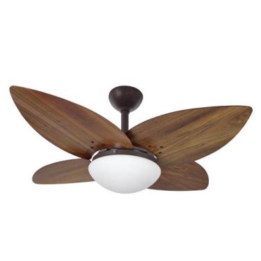 Imagem de Ventilador de Teto Infinity Lótus Marrom 4 Pás Imbuia 220V+Controle 10