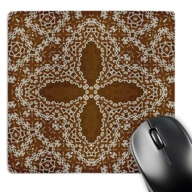 Imagem de 3dRose LLC Mouse pad 20,3 x 20,3 x 0,63 cm, guardanapo árabe mandala quatro estrelas (mp_42504_1)