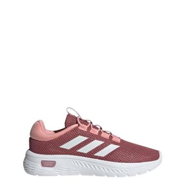 Imagem de adidas Renda elástica confortável Cloudfoam feminina, Carmesim Preloved/Branco/Semi Rosa Spark, 5