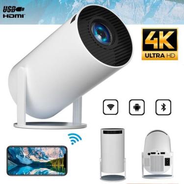 Imagem de Projetor Wifi HD 1080p Portátil Branco Bivolt Suporta 4k - GENZO