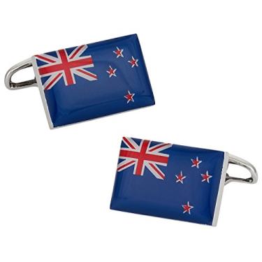 Imagem de Abotoaduras com a bandeira da Nova Zelândia da Cuff-Daddy com caixa de apresentação