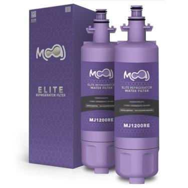 Imagem de MOAJ Filtro de água de substituição para LG LT700P, LG ADQ36006101, Kenmore 46-9690, Swift Green SGF-LA07 | Pacote com 2 filtros de geladeira com certificação NSF42 | Remove cloro, cor, odor, COV e