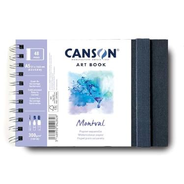 Imagem de CANSON Caderno Artbook Sketchbook Montval Aquarela Espiral Grão Fino 300g/m² A5 14,8 x 21cm 24 Folhas