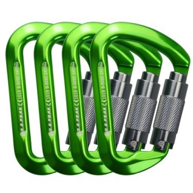 Imagem de S.E.PEAK Sepeak Uiaa Ce 30Kn Mosquetão de Escalada, Mosquetões Profissionais de Alta Resistência com Trava de Torção para Escalada, Montanhismo, Rapel, Camping, Caminhadas, Balanços, Ganchos Grandes D