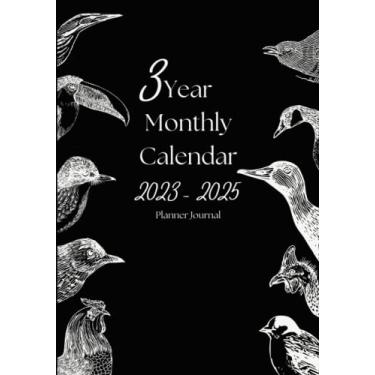 Imagem de 3 Year Monthly Calendar 2023-2025 Planner Journal: "7x10" Black and White Bird Themed Monthly Planner, Great for Organizing and To Do Lists, December 2022 - December 2025 with Notes