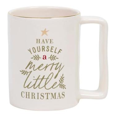 Imagem de Santa Barbara Design Studio Caneca de café de presente de cerâmica de Natal, 473 ml, branca/Merry Little Christmas