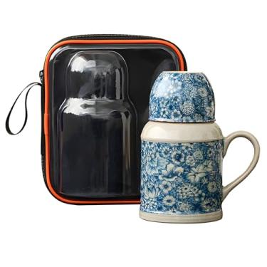 Imagem de Xícara De Chá De Grande Capacidade Com Tampa, Bule De Chá Chinês E Copo De Caneca, Conjunto De Xícara De Chá De Cerâmica Artesanato Requintado(Style2)