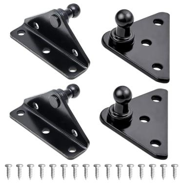 Imagem de HelloAuto Suporte De Montagem De Pino De Bola De 10 Mm, 4 Peças De Bola Preta Para Mola A Gás, Amortecedores A Gás, Suportes De Elevação, Amortecedores Com Parafusos, Pacote Com 4