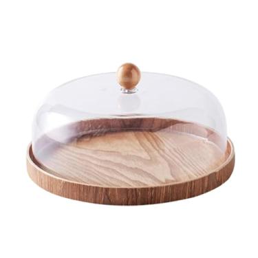 Imagem de Ｂｅｓｇａ Suporte para bolo com tampa, prato para bolo, servidor à prova de poeira, bandeja para servir, suporte para para festas, centro de mesa, 24cm