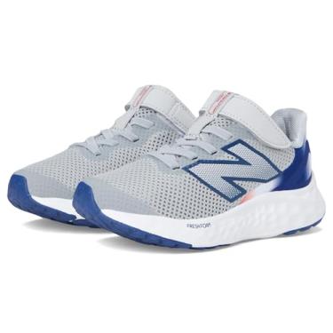 Imagem de New Balance Tênis de corrida unissex infantil Fresh Foam Arishi V4 elástico com alça superior, Raincloud/Inkwell/True Red, 2.5 Little Kid
