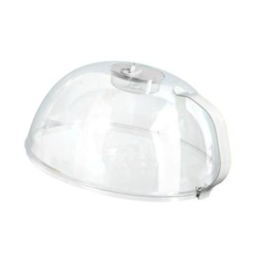 Imagem de Bothyi Placa de micro-ondas para alimentos, proteção contra respingos de micro-ondas, mantém fresco e quente, utensílios de cozinha com furos de ventilação, Branco