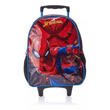 Imagem de Mochila Infantil Homem Aranha Bolsa Escolar Rodinhas Xeryus