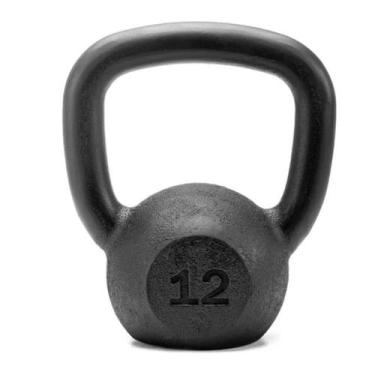 Imagem de Kettlebell 12kg Pintado Preto Treino Academia Casa Funcional - Alto Ní