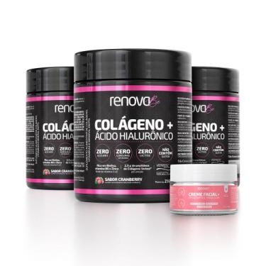 Imagem de Kit 3 Colágenos Renova Be Verisol Com Biotina + Creme Facial, 3 - Cran