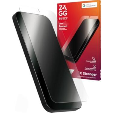 Imagem de Protetor de tela para ZAGG Protetor de tela de vidro para Google Pixel 6a - Proteção contra estilhaços 3X, tecnologia anti-impressão digital, fácil de instalar