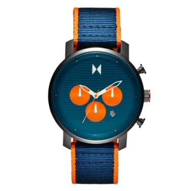 Imagem de MVMT Relógio masculino Chrono – Cronógrafo de quartzo japonês – resistente à água de 3 a 5 ATM/30 a 50 metros, Navy Prix, 45MM, Chrono