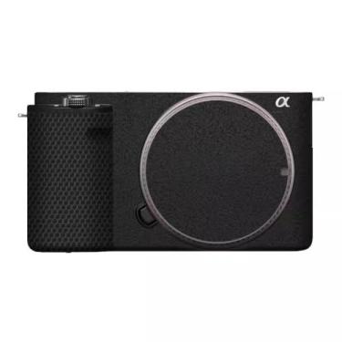 Imagem de Adesivo de capa de câmera para Sony ZV-E10 película protetora antiarranhões decoração (preto fosco)
