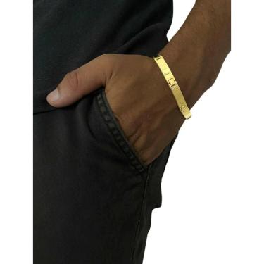 Imagem de Bracelete Frisado 10Mm - Banhado A Ouro 18K