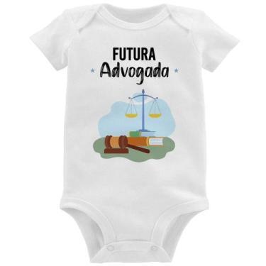 Imagem de Body Bebê Futura Advogada - Foca na Moda, Branco, G