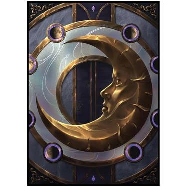 Imagem de Fantasy North - Livro da Lua - Spell Book Series I - 100 capas de cartas TCG foscas texturizadas - Serve para Pokémon Magic MTG Commander e outros jogos de cartas - Mangas de baralho