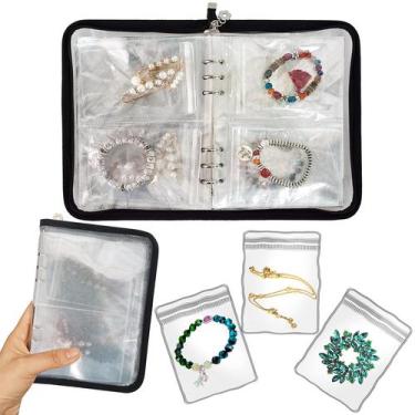 Imagem de Estojo Organizador de Joias LingLingo com Suporte para Pulseiras e Bol