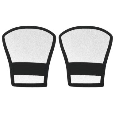 Imagem de yyangz 2 peças refletor de luz superior branco prateado capa macia refletor curvado flexível dupla face refletor flash refletor pá para estúdio ao ar livre festa fotografia jogo ao ar livre