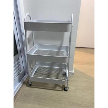 Imagem de Carrinho Organizador Auxiliar Multiuso Cozinha Banheiro Bar - GLOBALMI